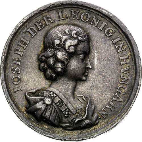 Stříbrná medaile 1687 - avers