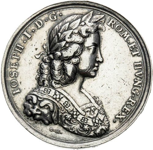 Stříbrná medaile 1690 - avers