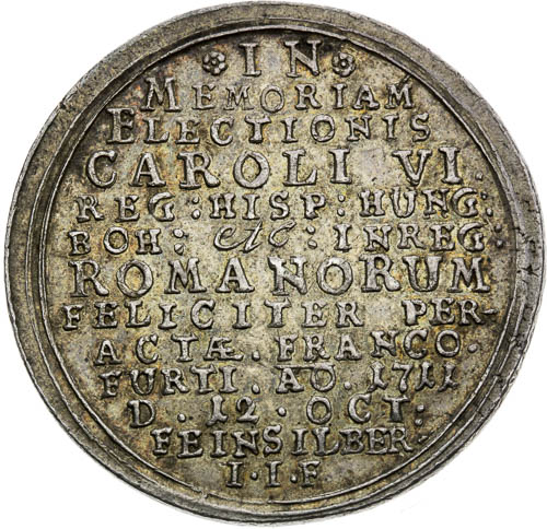 Stříbrná medaile 1711 - revers