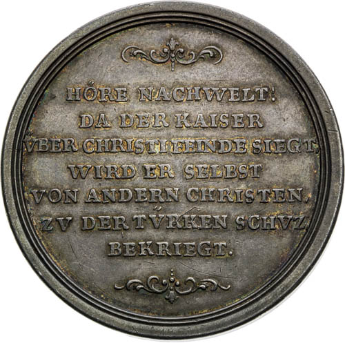 Stříbrná medaile 1717 - revers