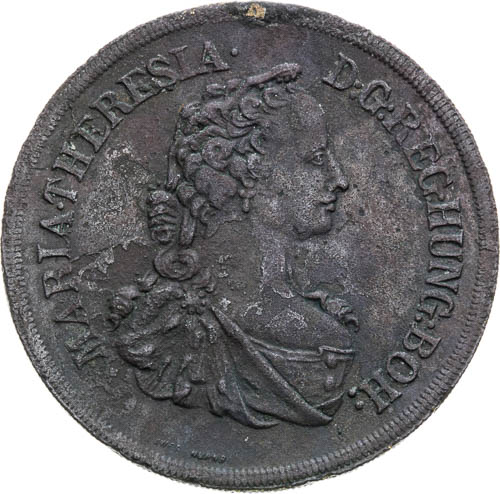 1/4 Toliar 1742 (dobové falzum, medaila?) - averz