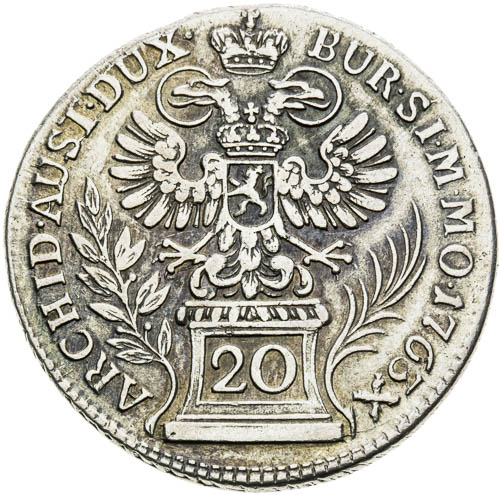 20 Grajciar 1763 - reverz