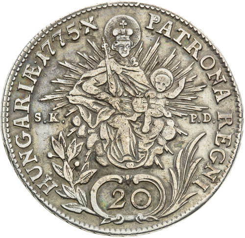 20 Grajciar 1775 - reverz