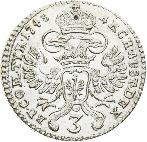 3 Grajciar 1748 - reverz
