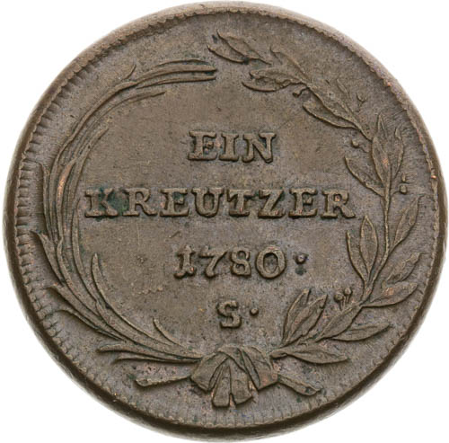 Krejcar 1780 - revers