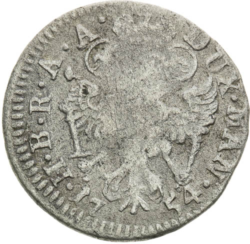 10 Soldi 1754 - revers