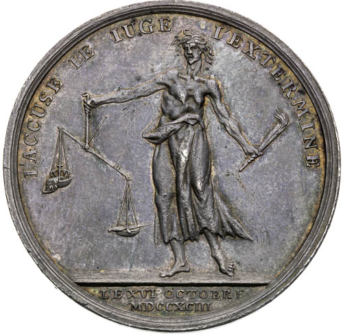 Stříbrná medaile 1793 - revers