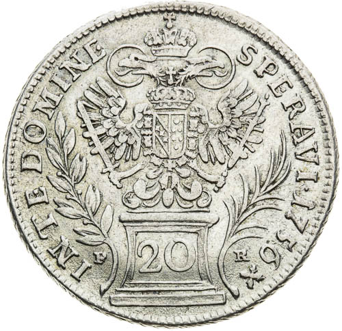 20 Krejcar 1756 - revers