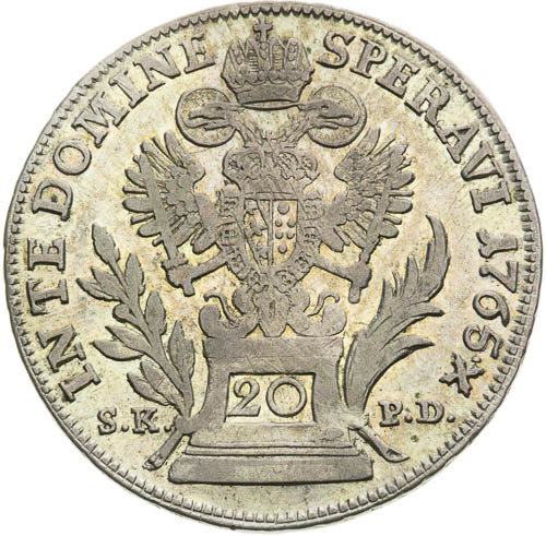 20 Krejcar 1765 - revers