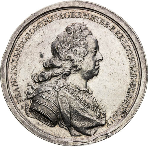 Stříbrná medaile (1745) - avers