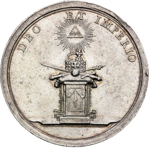 Stříbrná medaile (1745) - revers