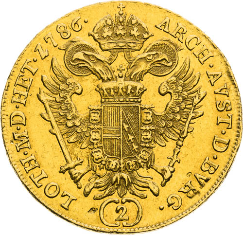 2 Dukát 1786 - revers
