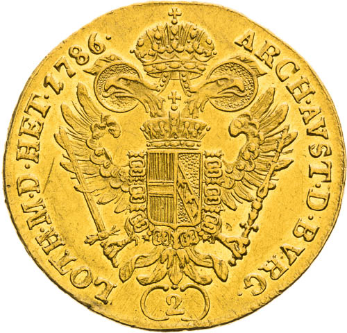 2 Dukát 1786 - revers