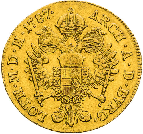 Dukát 1787 - revers
