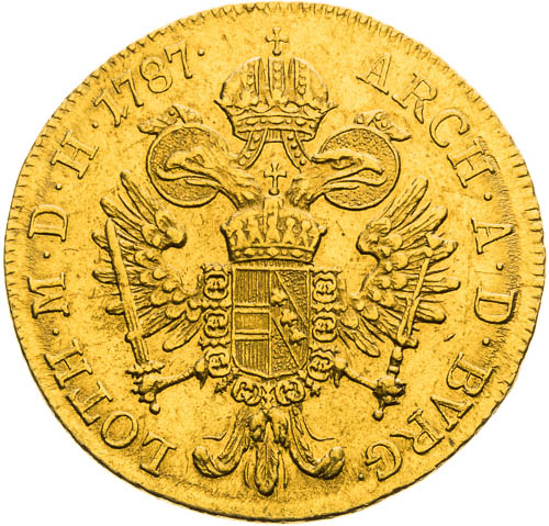Dukát 1787 - revers