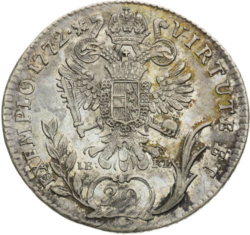 20 Krejcar 1772 - revers