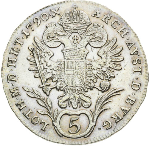 5 Krejcar 1790 - revers