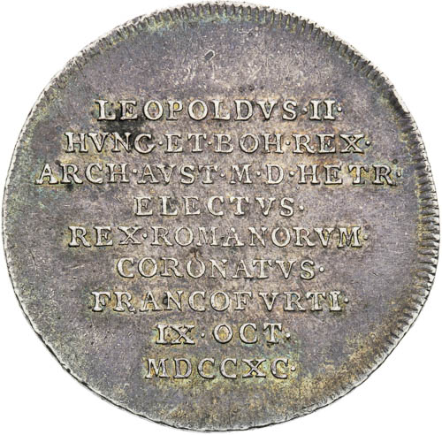 Strieborný žetón 1790 - averz