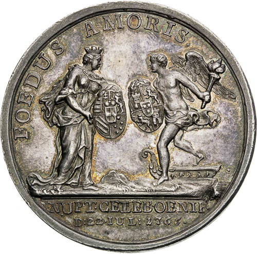 Strieborná medaila 1765 - reverz