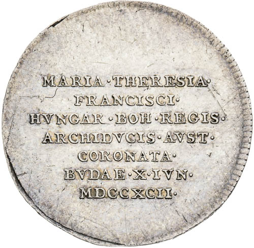 Strieborný žetón 1792 - averz