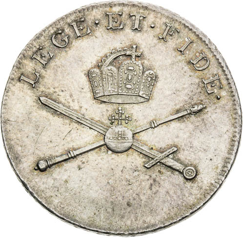 Stříbrný žeton 1792 - revers