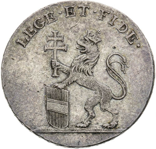 Stříbrný žeton 1792 - revers