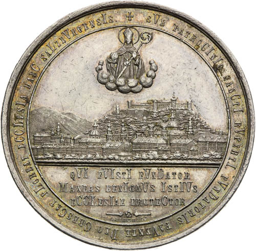 Stříbrná medaile 1882 - avers