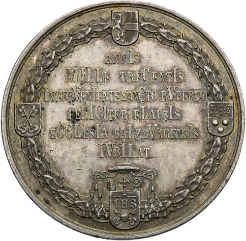 Stříbrná medaile 1882 - revers