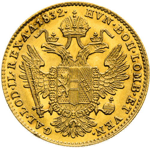 Dukát 1832 - revers