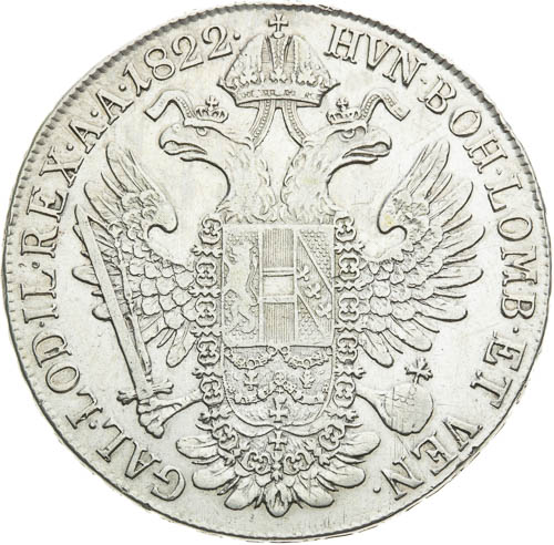 Tolar 1822 - revers
