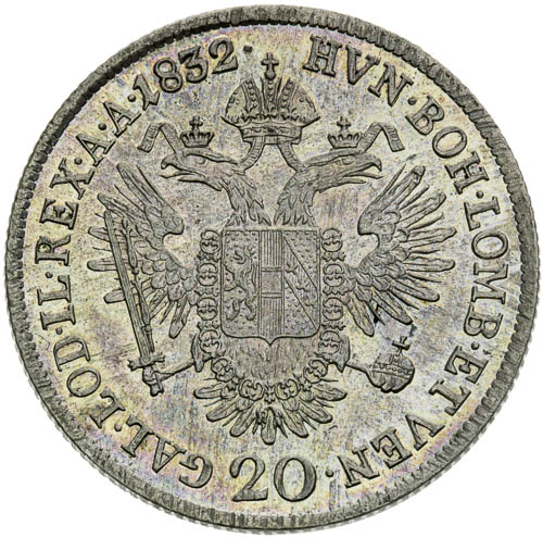 20 Krejcar 1832 - revers