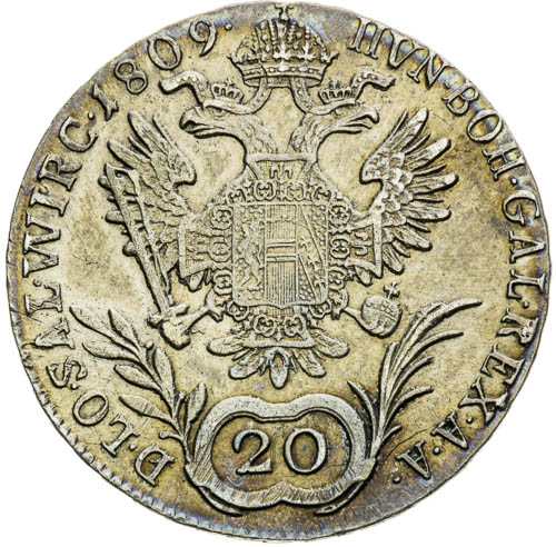 20 Krejcar 1809  - revers