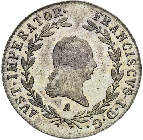 20 Krejcar 1818 - avers