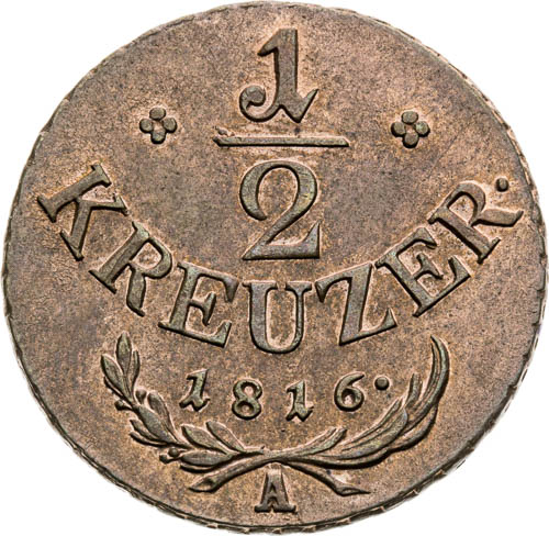 1/2 Krejcar 1816 - revers