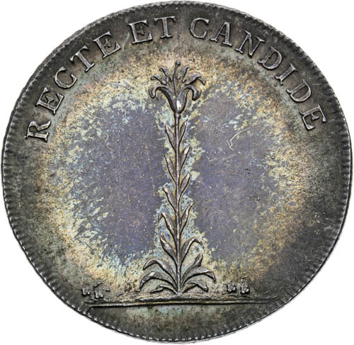Stříbrný žeton 1808 - revers