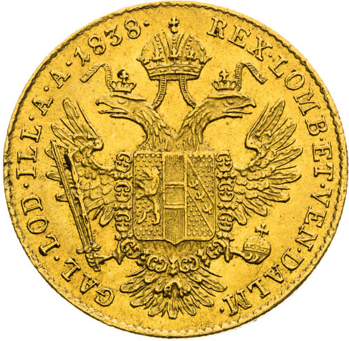 Dukát 1838 - revers