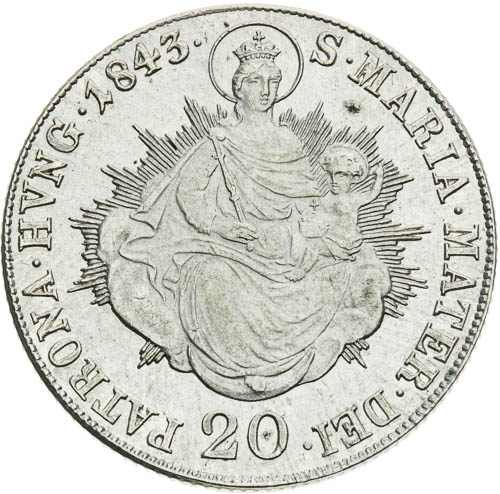 20 Krejcar 1843 - revers