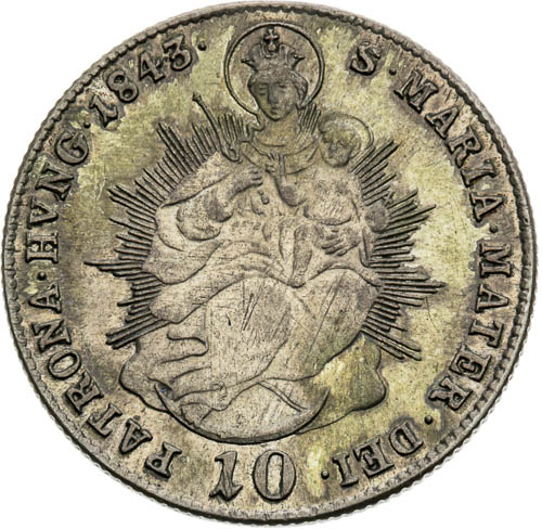 10 Krejcar 1843 - revers