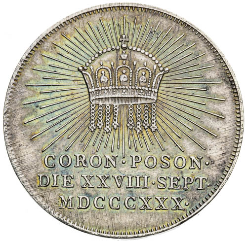 Stříbrný žeton 1830 - revers