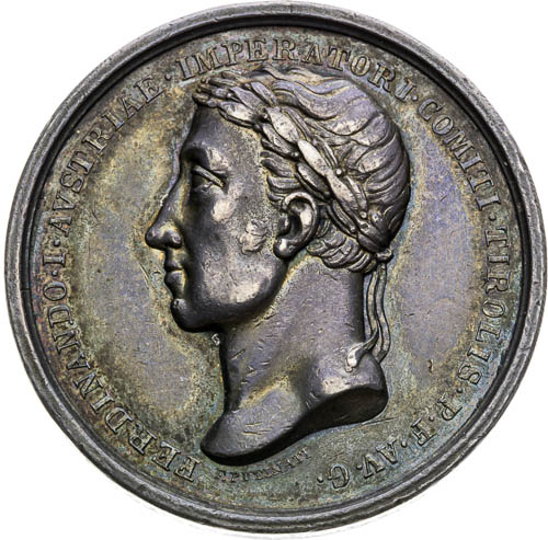 Stříbrná medaile 1838 - avers