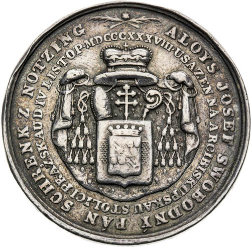 Stříbrná medaile 1838 - avers