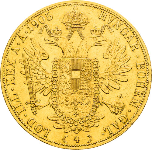 4 Dukát 1905 - revers