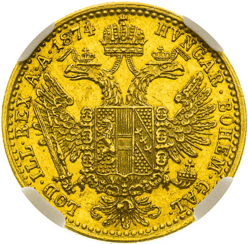 Dukát 1874 - revers