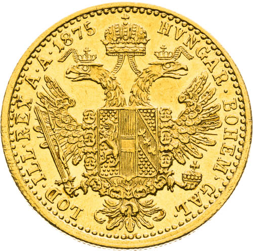 Dukát 1875 - revers