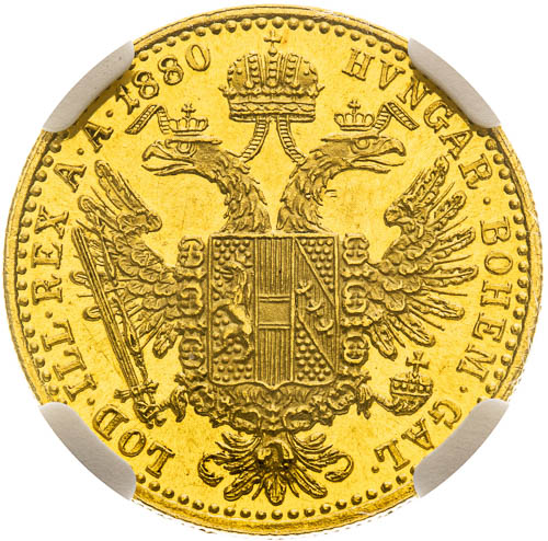 Dukát 1880 - revers