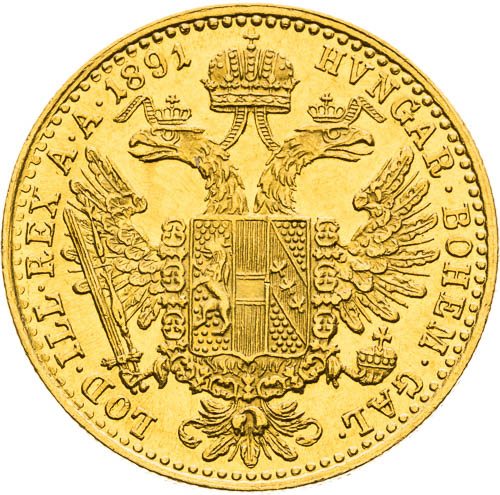 Dukát 1891 - revers