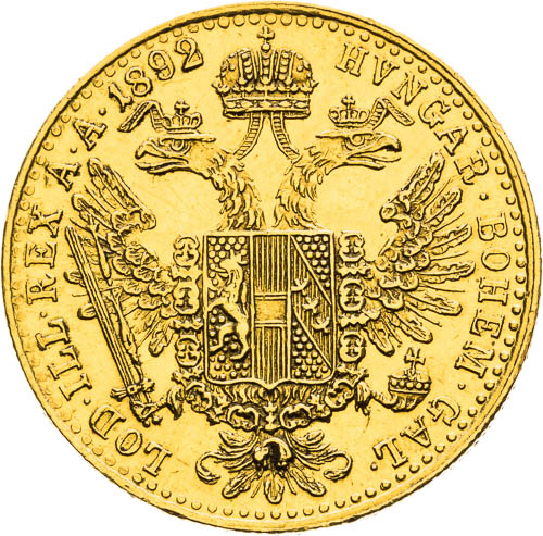 Dukát 1892 - revers