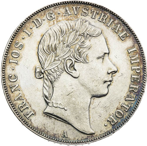 Konvenční tolar 1854 - avers