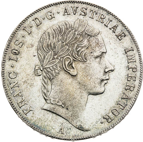 Konvenční tolar 1856 - avers