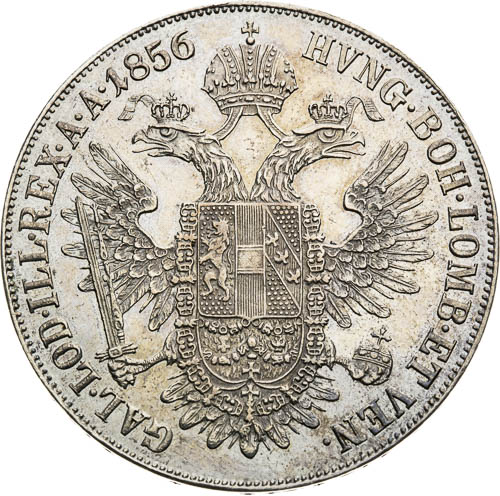 Konvenční tolar 1856 - revers